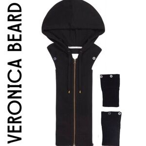 Veronica Beard Cashmere Hoodie with Cuffs
